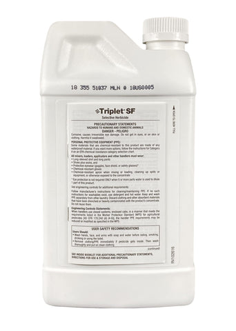 Nufarm Triplet SF sprayer-application supports flexible turf weed management for lawns.