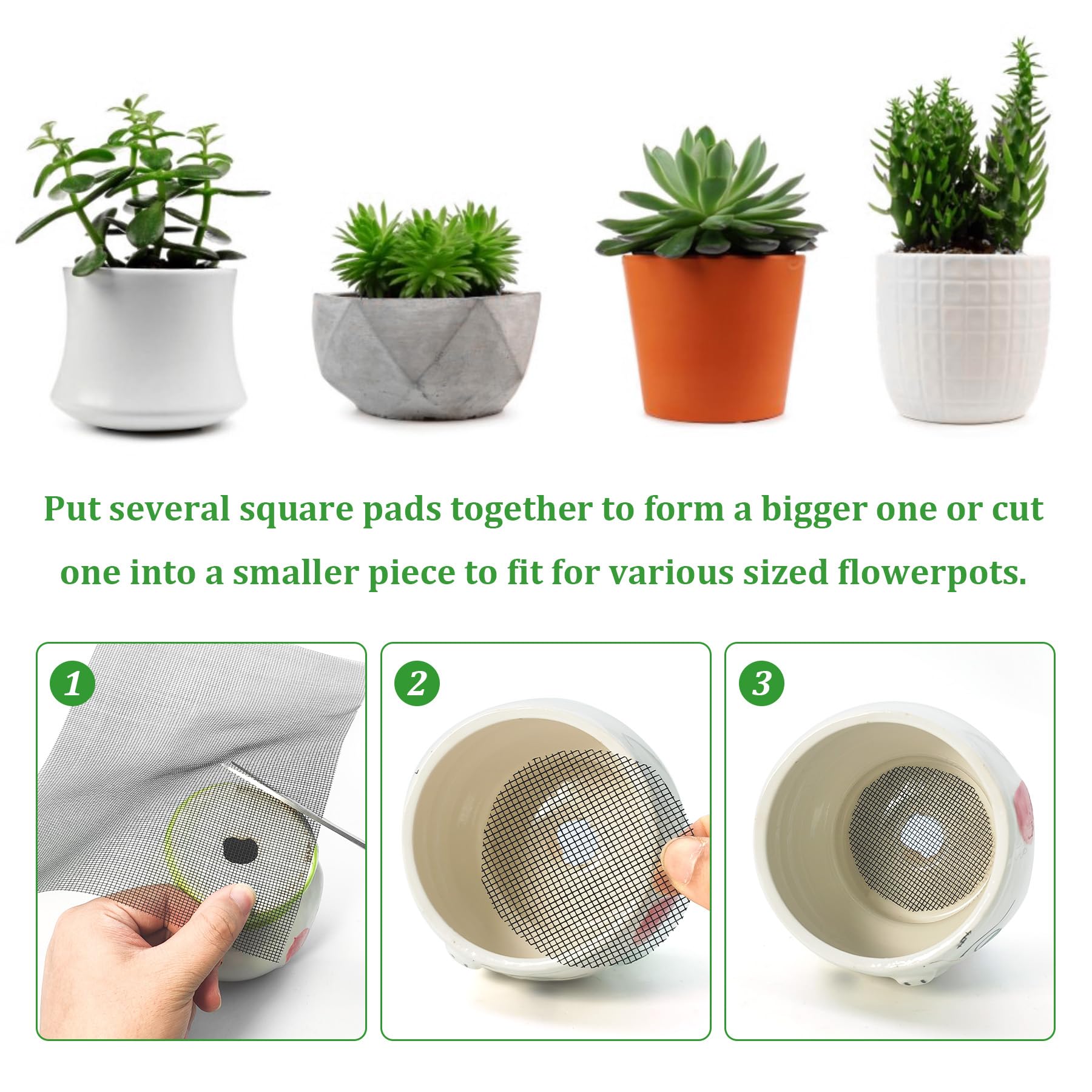 Nufiwra prevents soil leakage by covering drain holes.