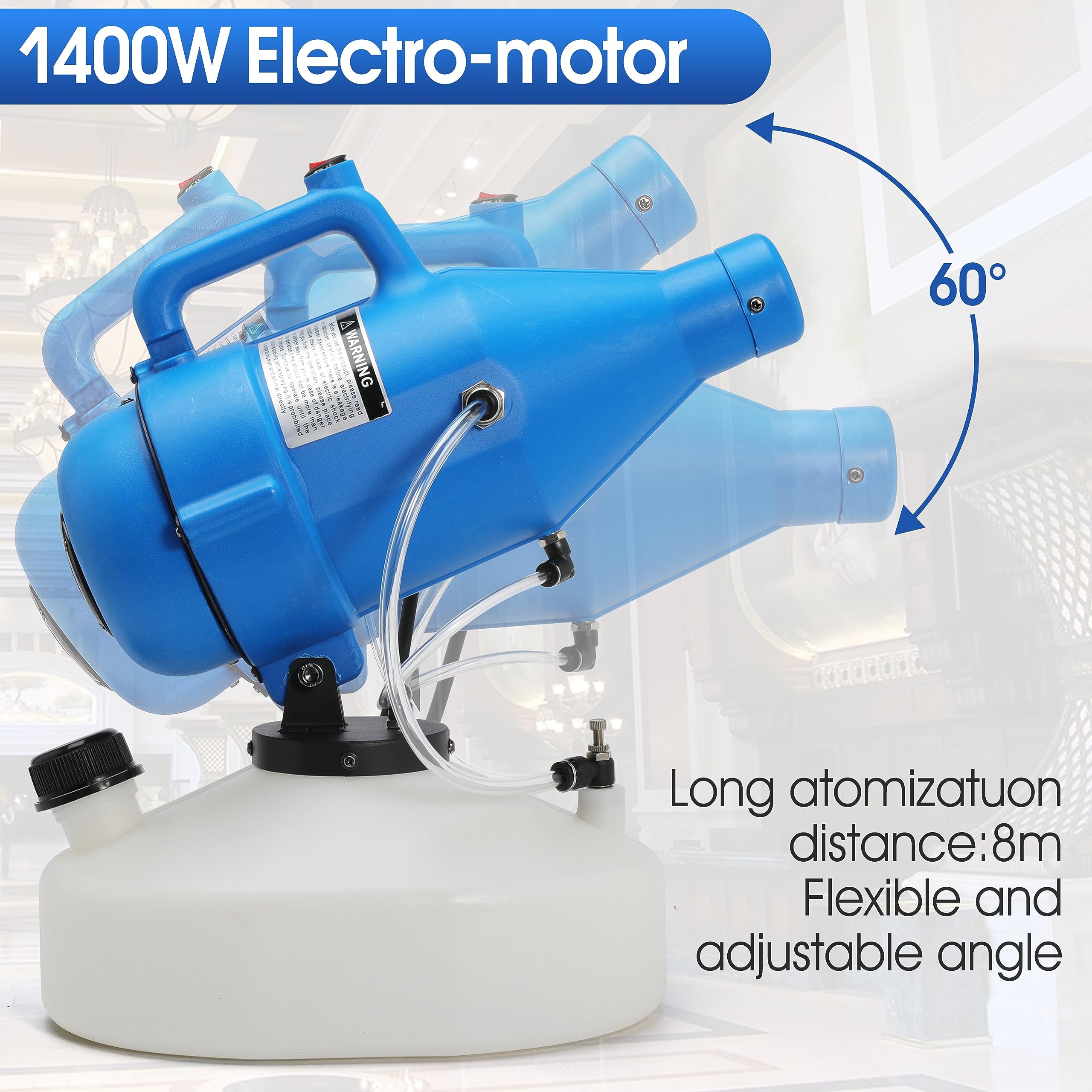 NuFlySic 4.5L fogger atomizer nozzle delivering dense mist
