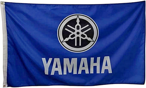 Nuge Yamaha motorcycle flag on a 3x5 banner for outdoor use