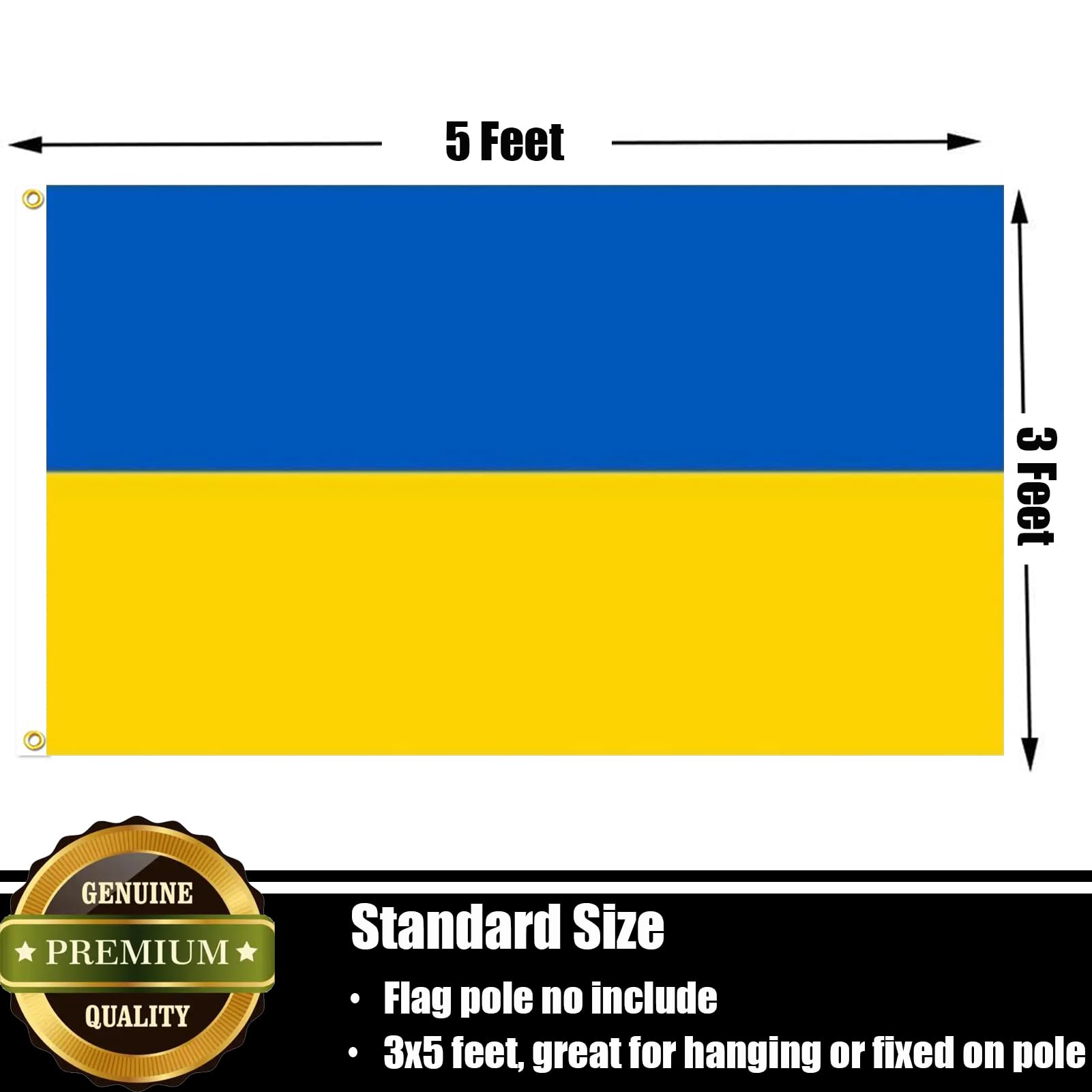 Nuibers flag two-sided color view readable from both sides