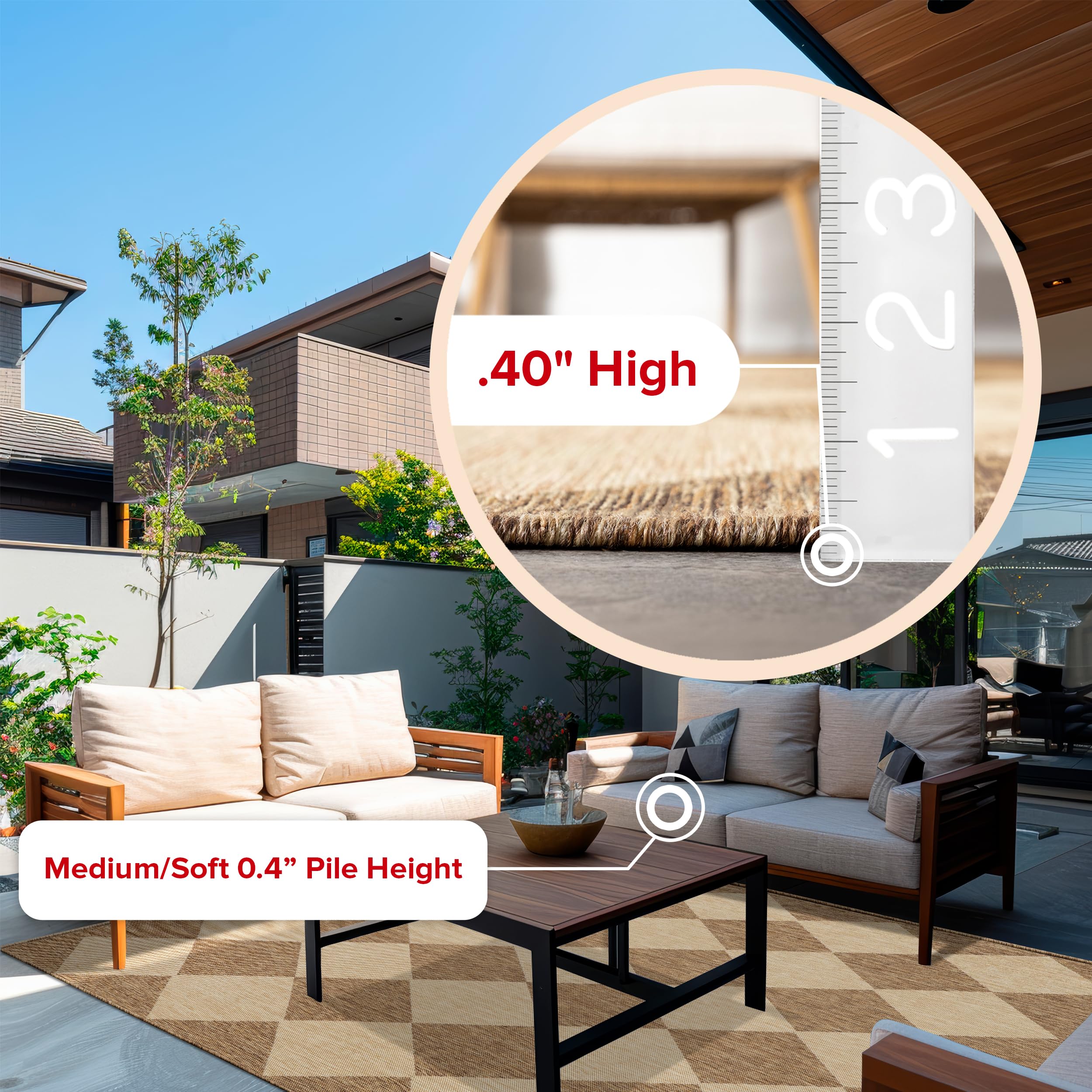 nuLOOM Sabina rug ideal for decks, porches, and entryways.