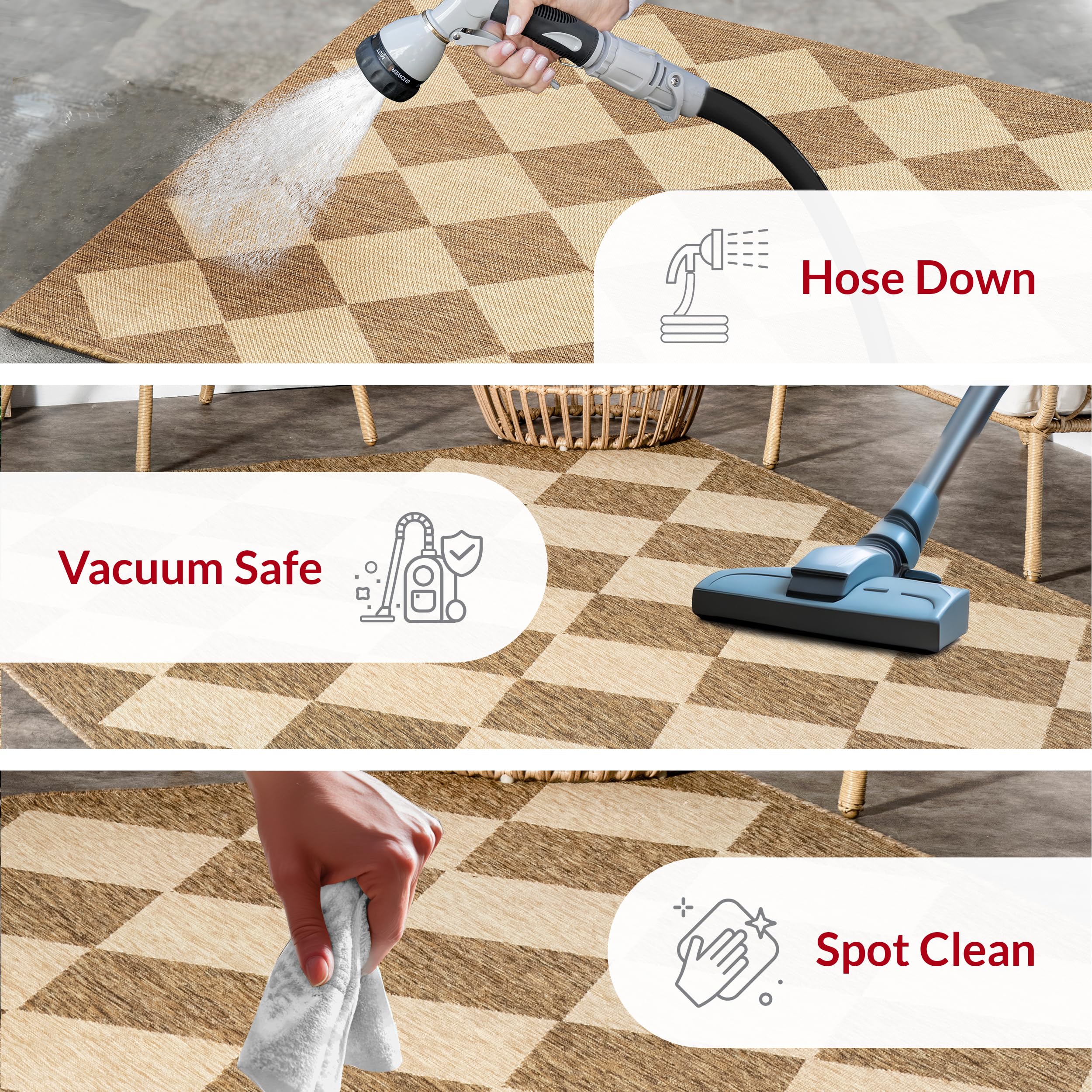 nuLOOM Sabina stain-resistant fibers simplify spot cleaning.