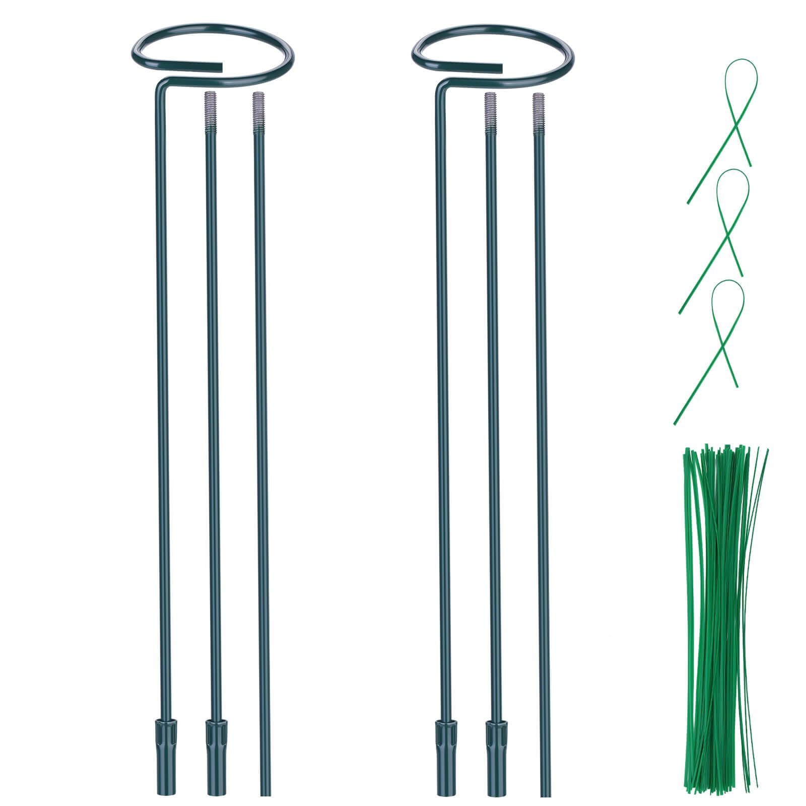 Numyew DIY plant support stake 12-inch keeps tomato stems steady for upright growth