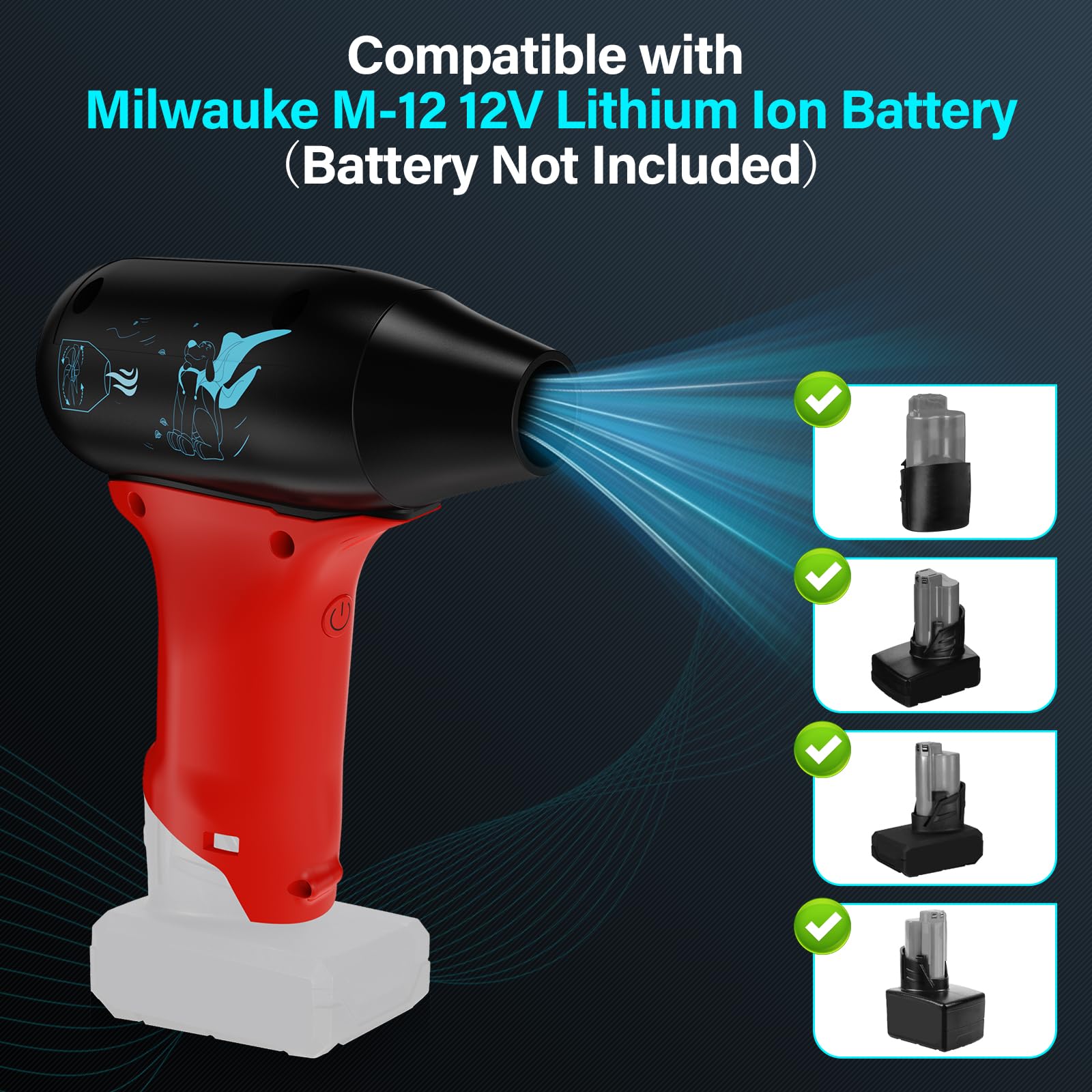 NUOGEDZ Mini Jet Blower four-speed control for versatile tasks