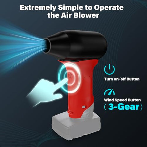 NUOGEDZ Mini Jet Blower with Milwaukee M12 battery compatibility for cordless use
