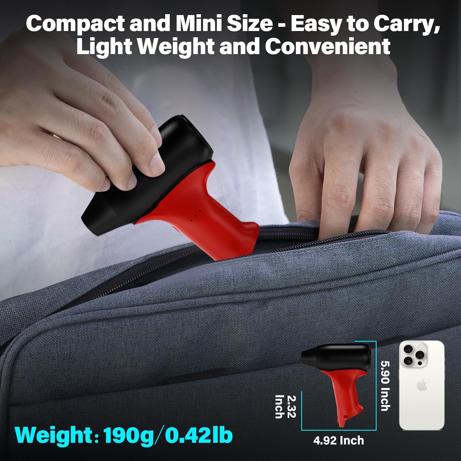 NUOGEDZ Mini Jet Blower clean keyboard dust with precision