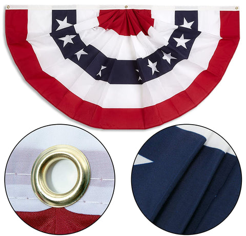 NUOGIC detailed sewn-stripes bunting elevates patriotic displays.