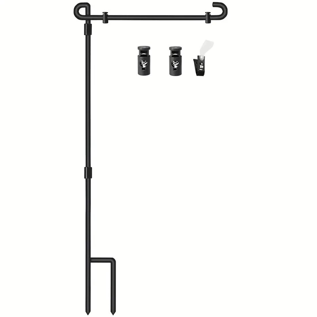 NUOGIC sturdy flag stand fully assembled for a stable garden display.