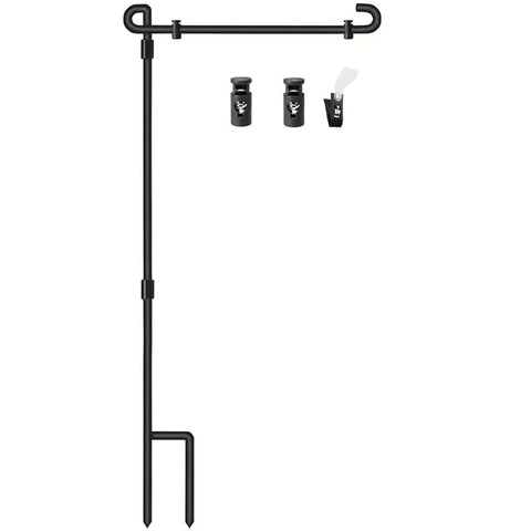 NUOGIC sturdy flag stand fully assembled for a stable garden display.
