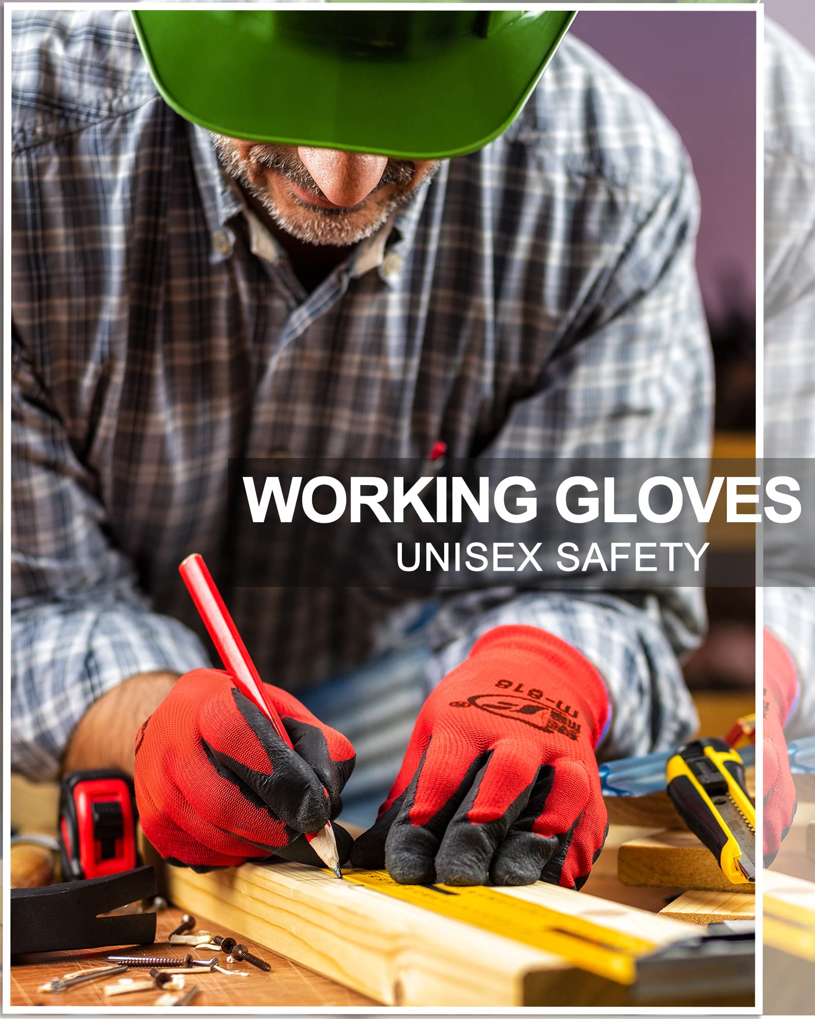 Nuogo elastic wrist gardening gloves designed for comfortable all-day wear