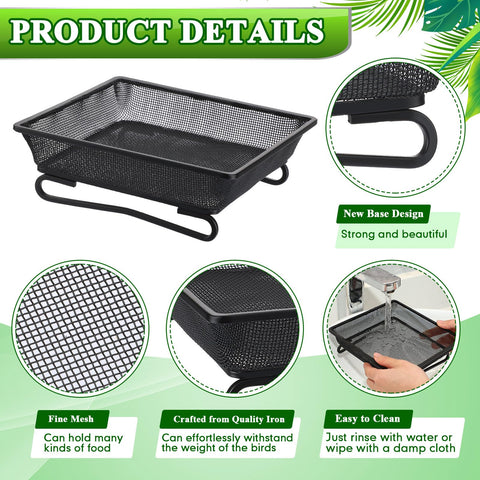 Nuogo metal-frame tray with anti-rust coating - durable for year-round outdoor use