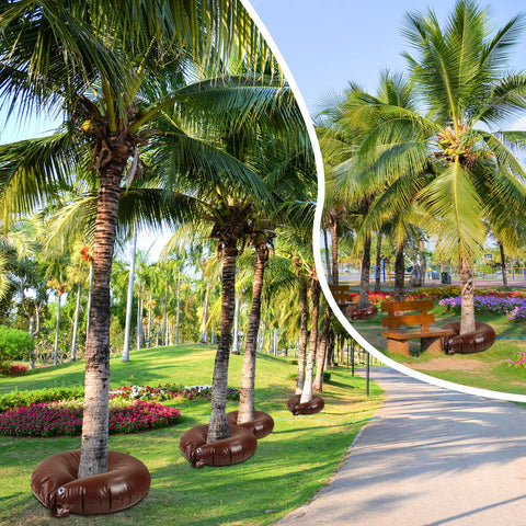 Nuogo bag installation at tree base blends with mulch for a natural look.