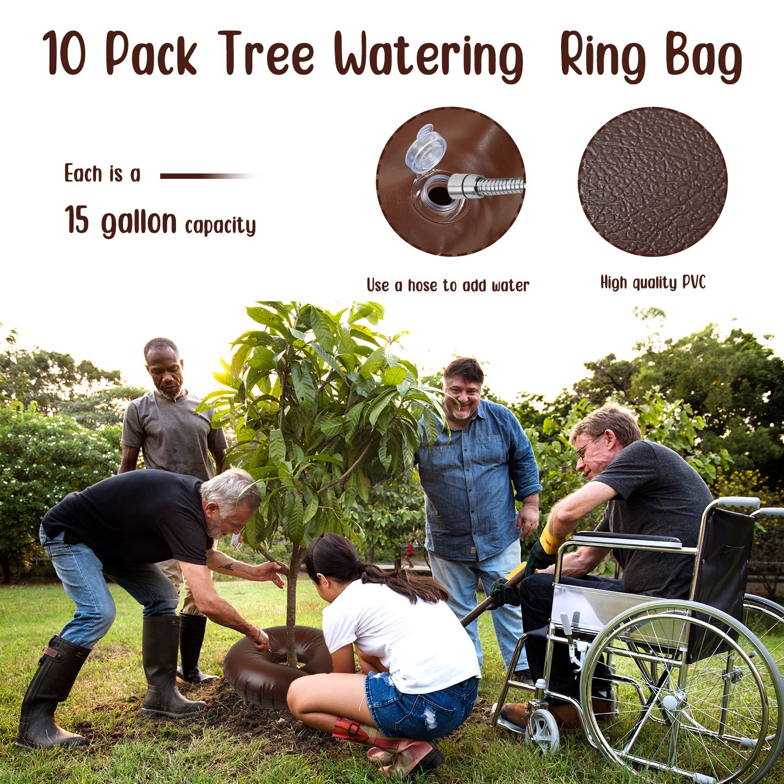 Nuogo UV-resistant PVC material provides outdoor durability for garden use.