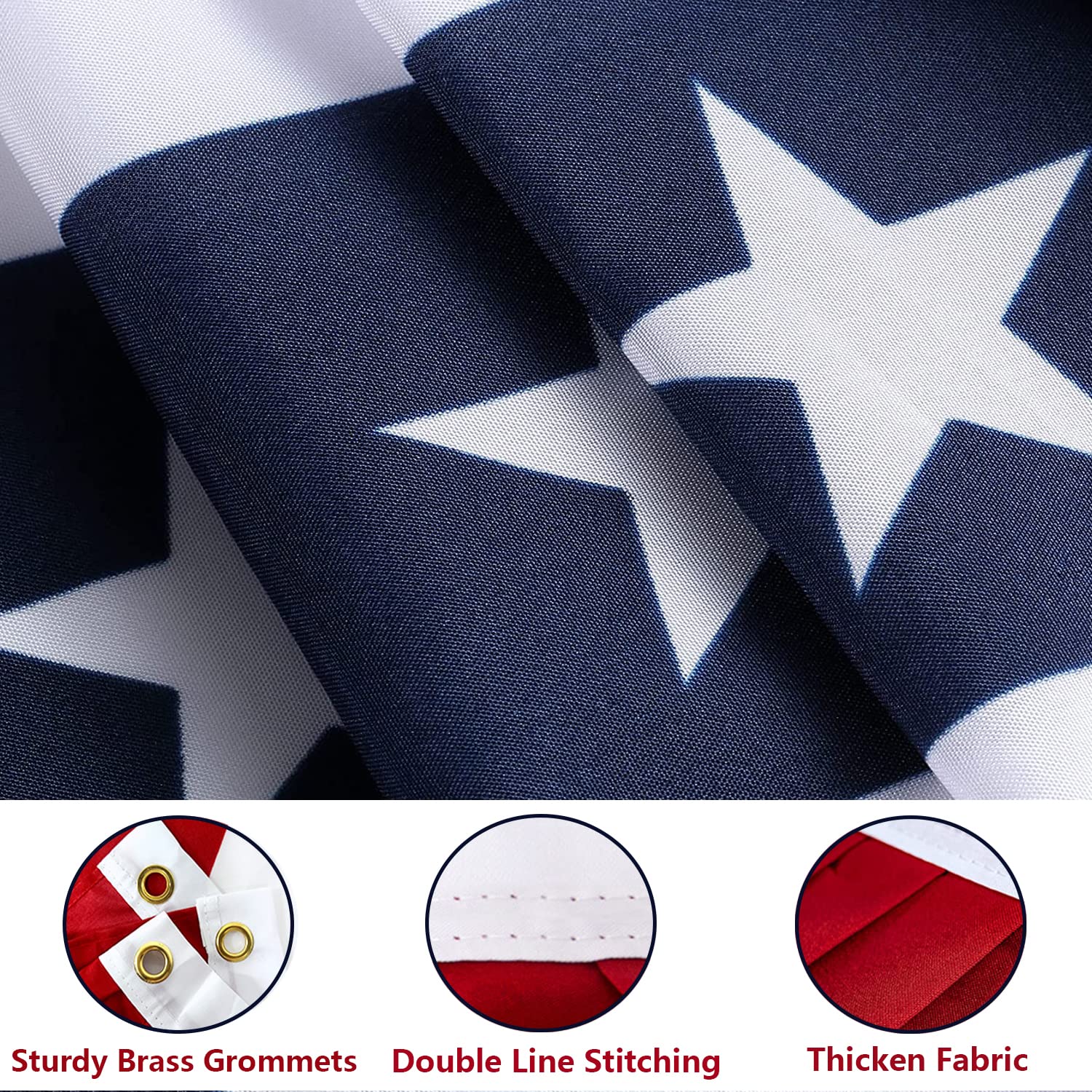 NUOLAN Fourth of July patriotic decor flag banner by NUOLAN