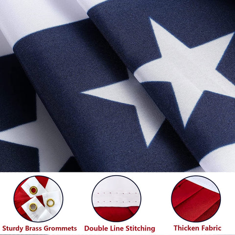 NUOLAN Fourth of July patriotic decor flag banner by NUOLAN