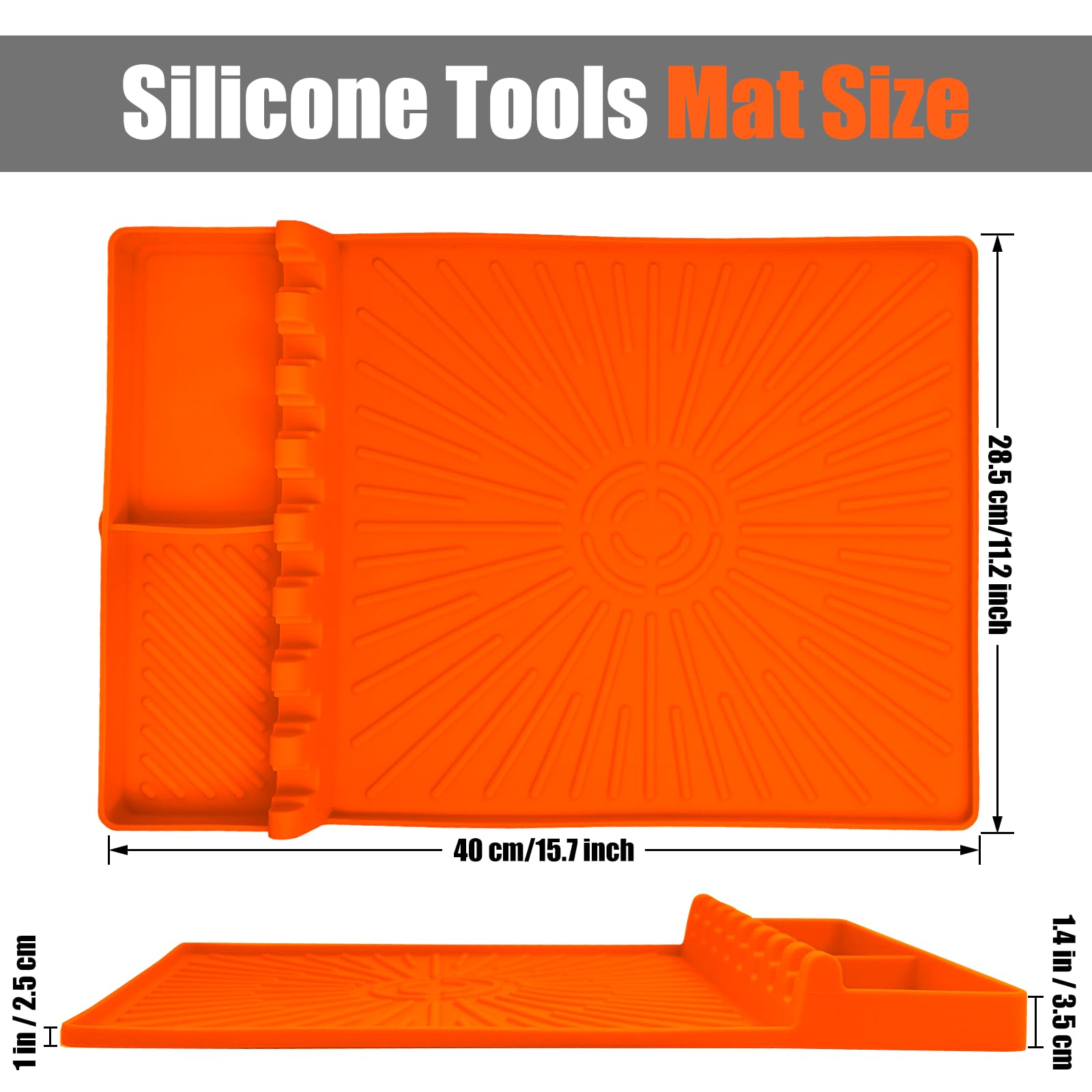 Food-grade silicone mat endures heat up to 450F during grilling sessions.