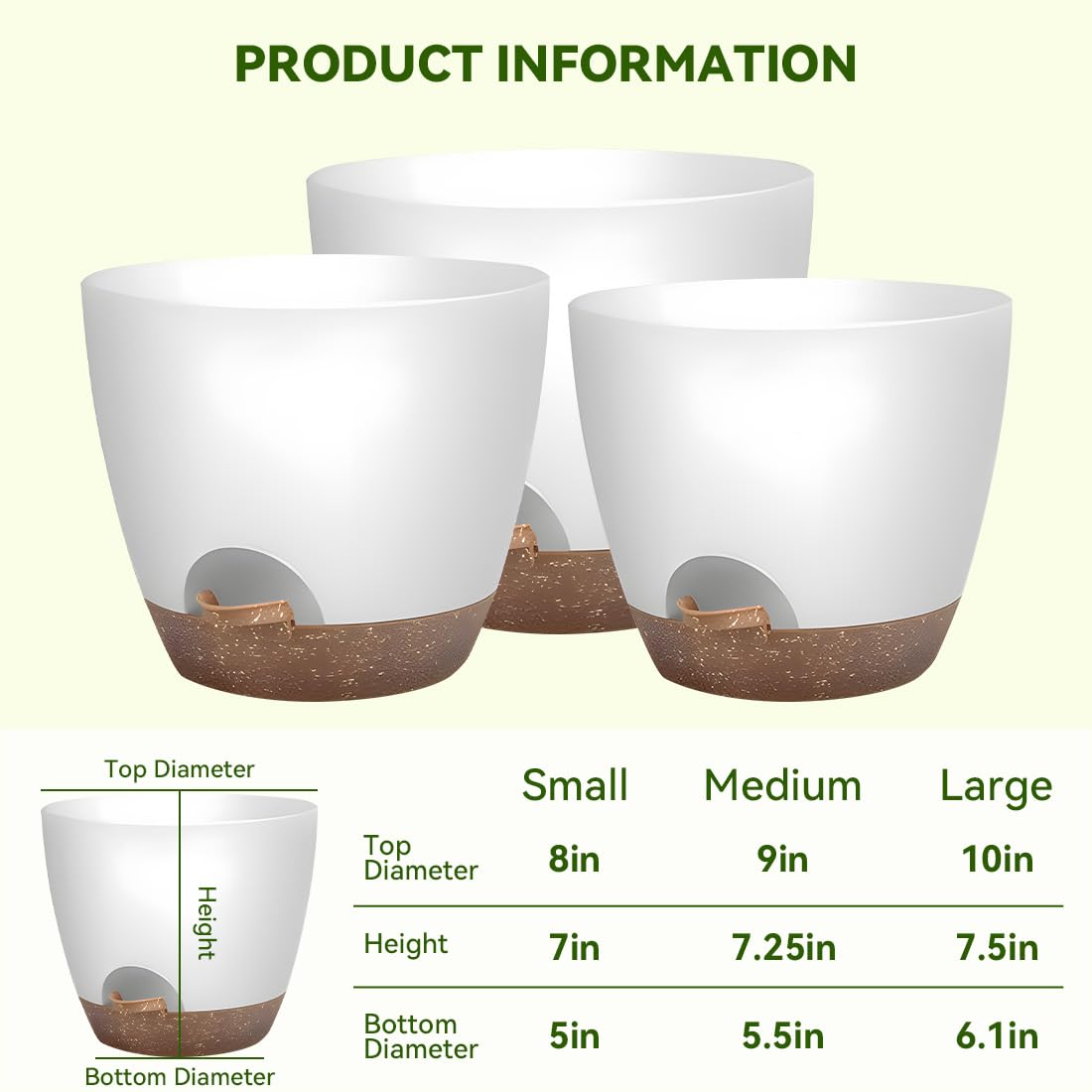 Nuotuv planter with mesh drainage holes for better aeration