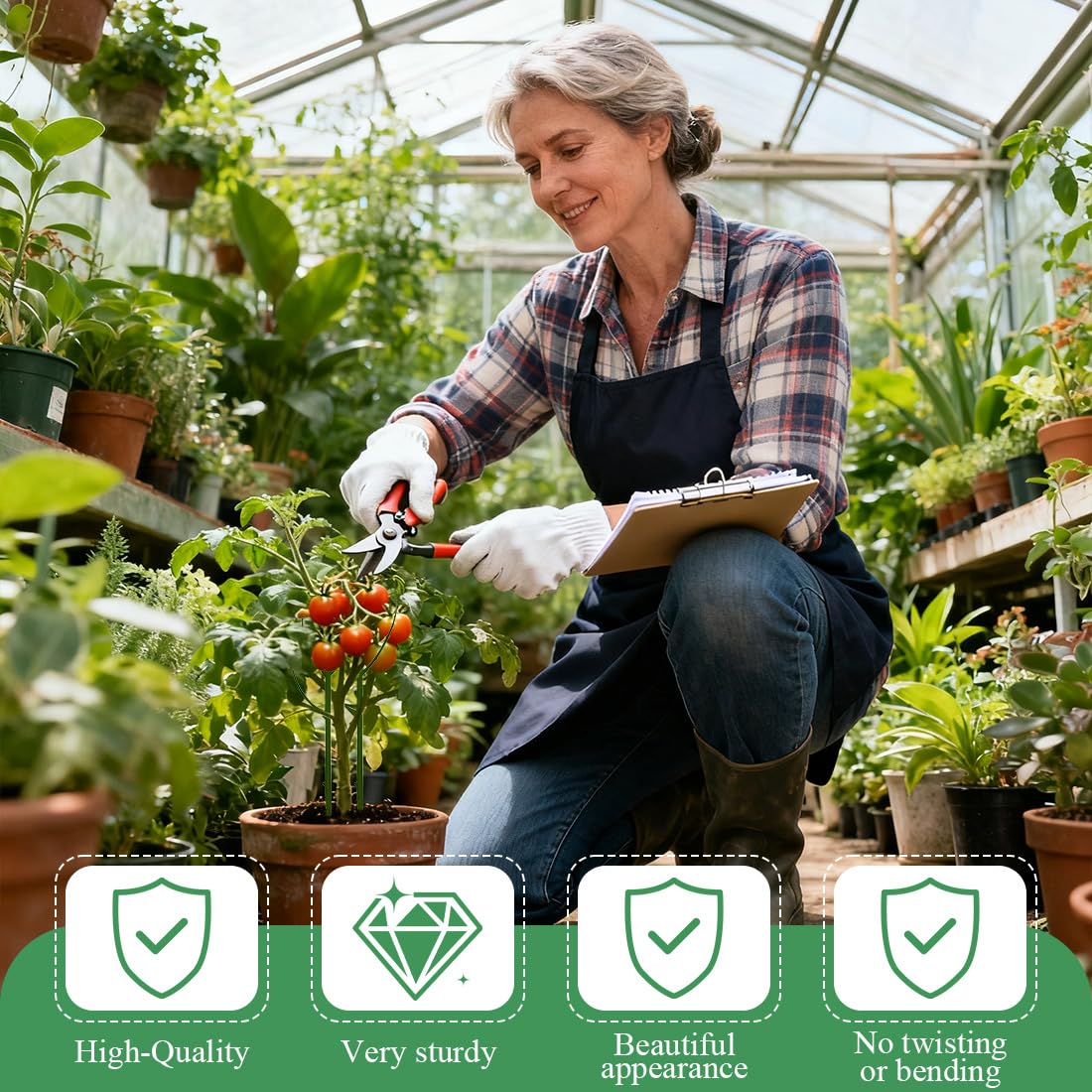 Nuotuv 11-inch stake indoors and outdoors for vines.