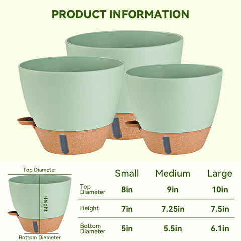 Nuotuv self-watering pot suitable for indoor and outdoor use.