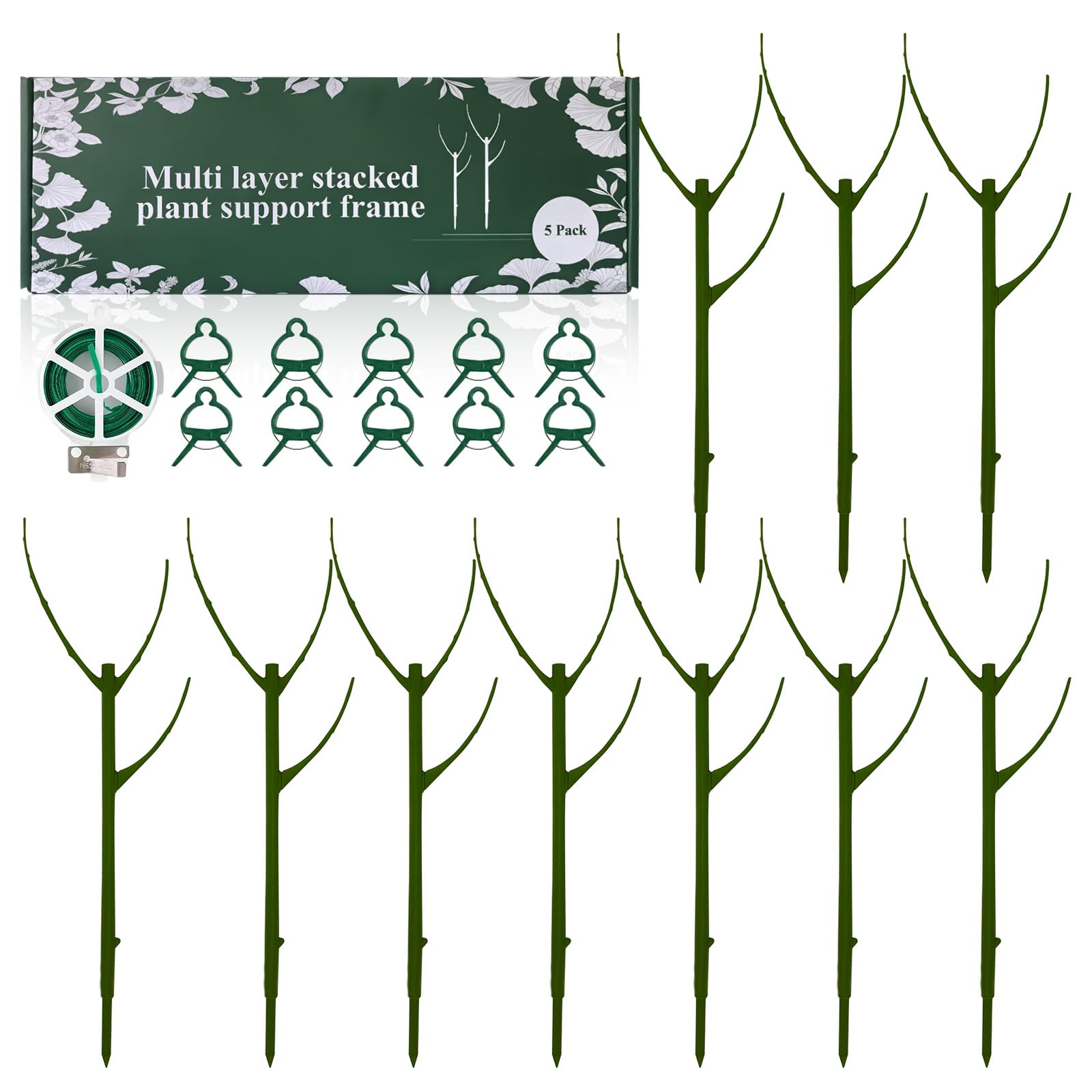 Nuotuv stackable 11-inch stake supports Monstera climbing indoors.