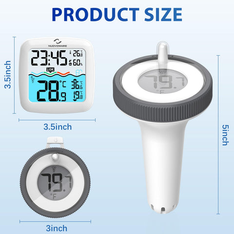 Nuovoware simple-to-use floating device for easy water temperature reads