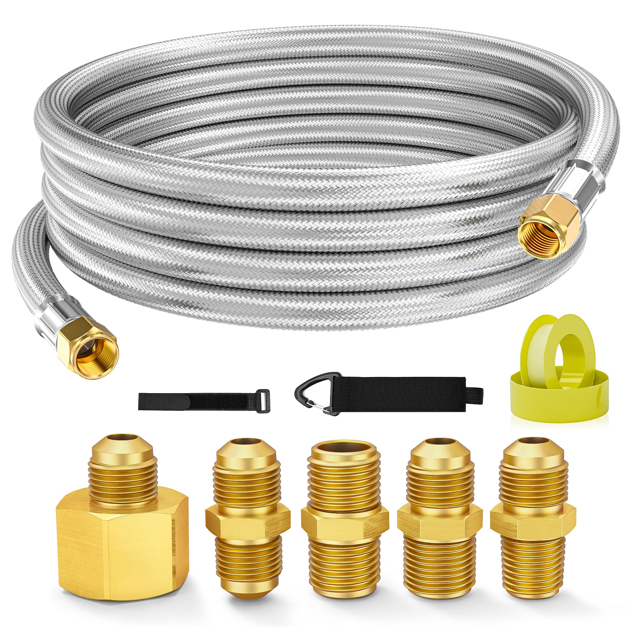NUPICK 12ft propane extension hose for safer grill distancing