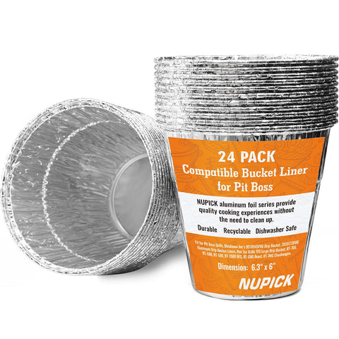 NUPICK grease bucket liners inside a standard bucket simplify cleanup.