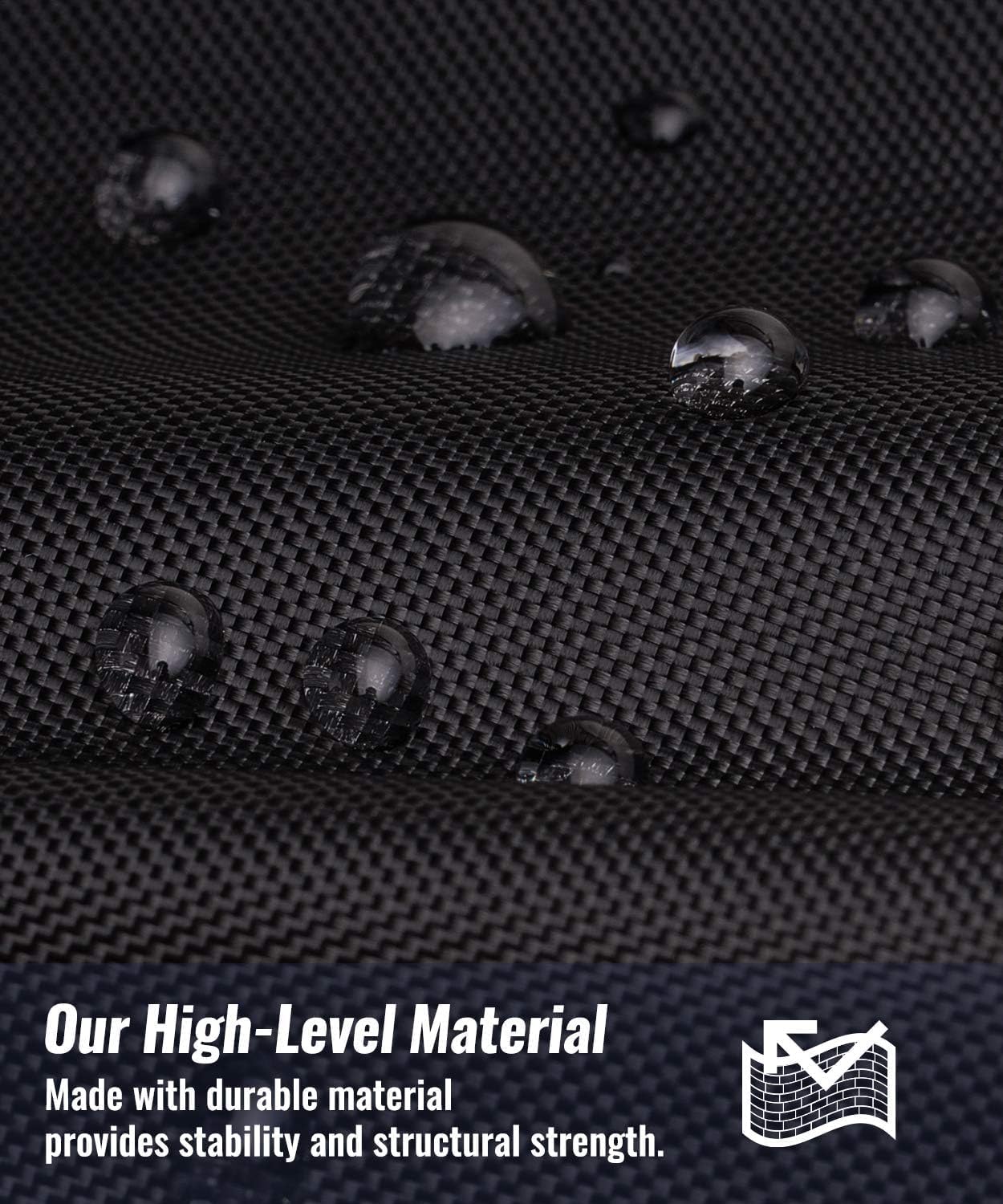 NUPICK MOST 2-burner cover, close-up elastic hem.