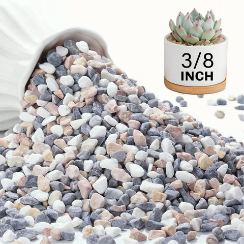 NUPICK pebbles for indoor plants showing top-placement use for moisture retention