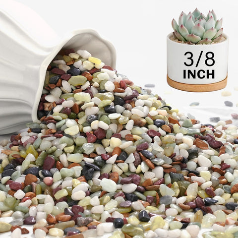 NUPICK 6 lbs pebbles with polished 3/8 inch surface for indoor planters