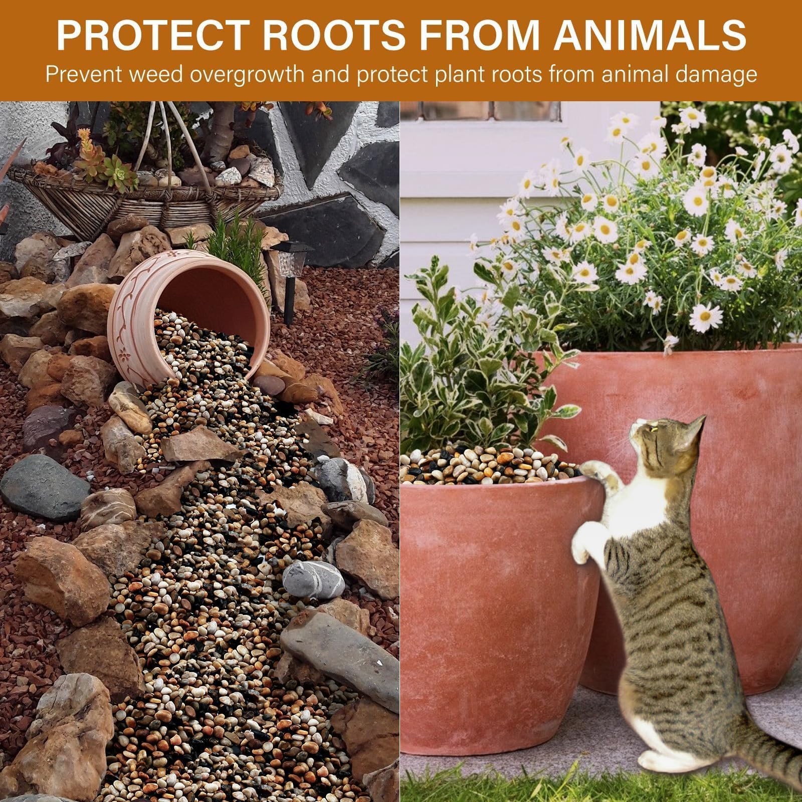 NUPICK aquarium pebbles for water features provide subtle color