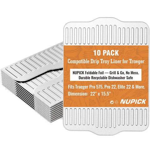 NUPICK BAC507 grill tray 22x15.5in catches drips on Traeger Pro series.