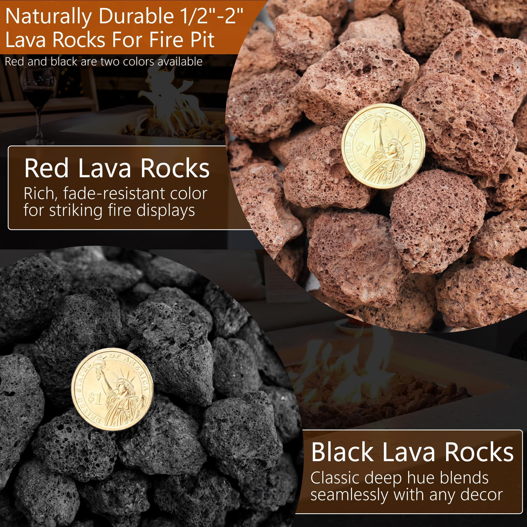 NUPICK pre-washed lava rock minimizes dust for easier setup