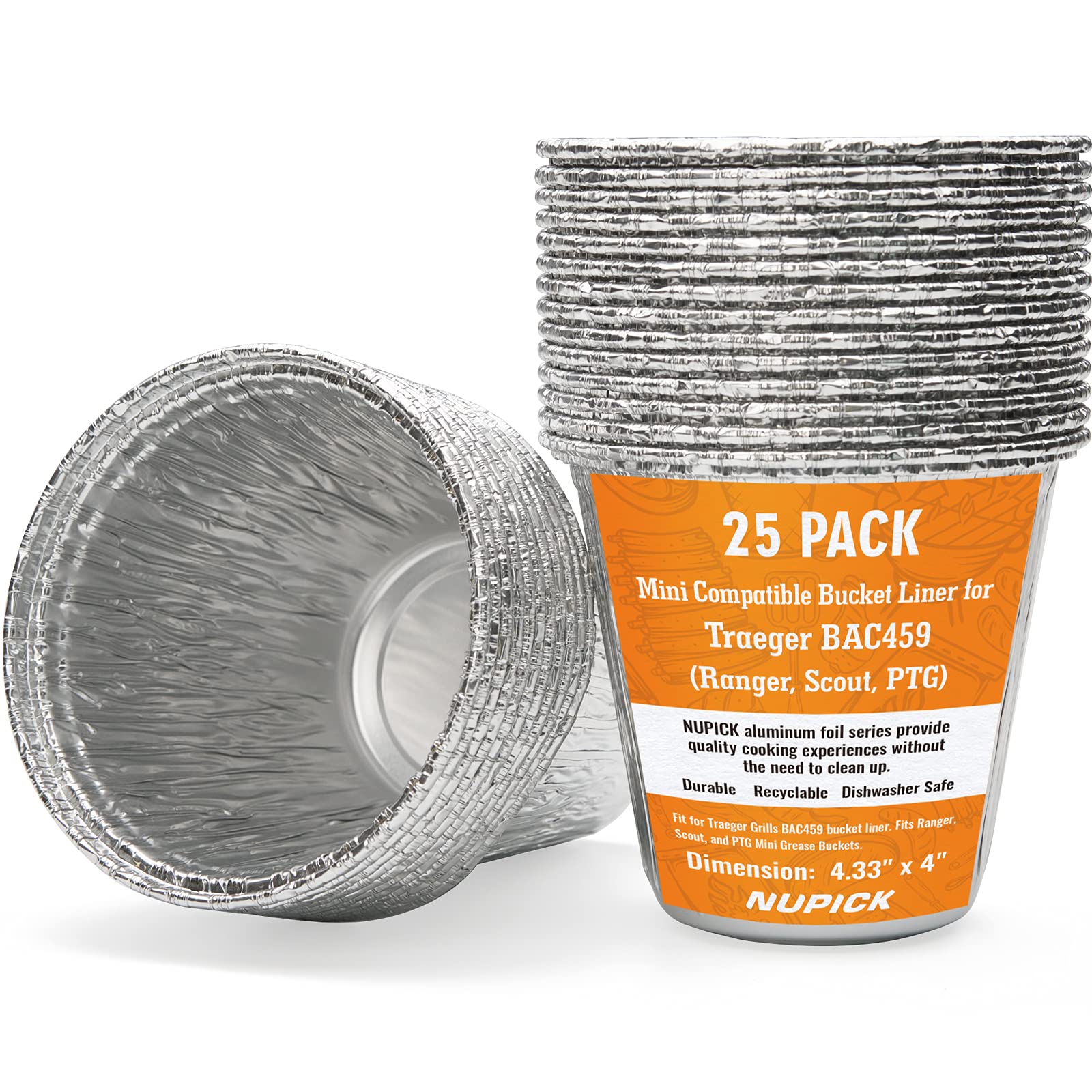 NUPICK grease bucket liner for Traeger Ranger keeps interior clean between cooks.