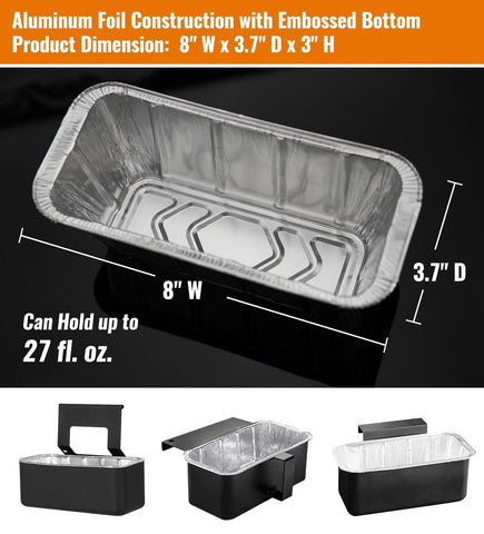 NUPICK grease cup liner for 28-inch Blackstone griddle, keeps grease contained.