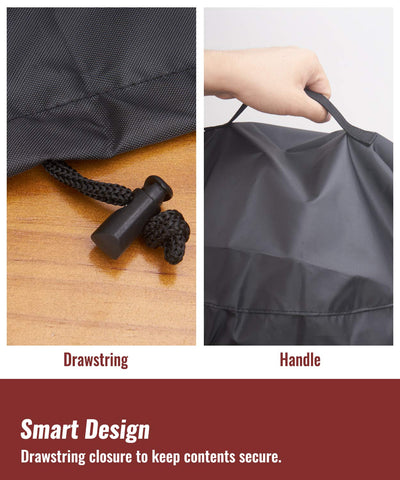 NUPICK wind-resistant cover with elastic hem stays in place during storms.