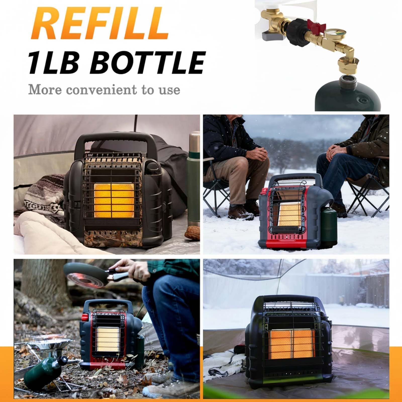 NUPICK outdoor propane refill kit ideal for camping and tailgating setups