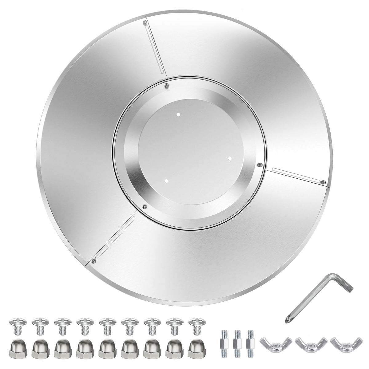 NUPICK 33-inch patio heater reflector top redirects heat for focused warmth.