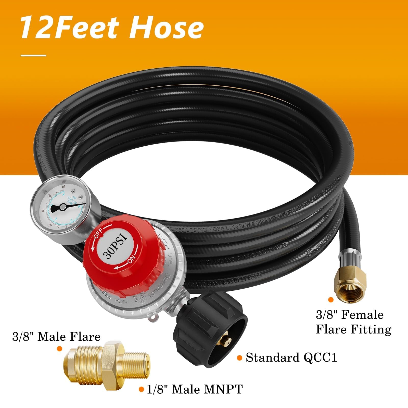 NUPICK regulator featuring the adjustable control knob for tailored gas output.