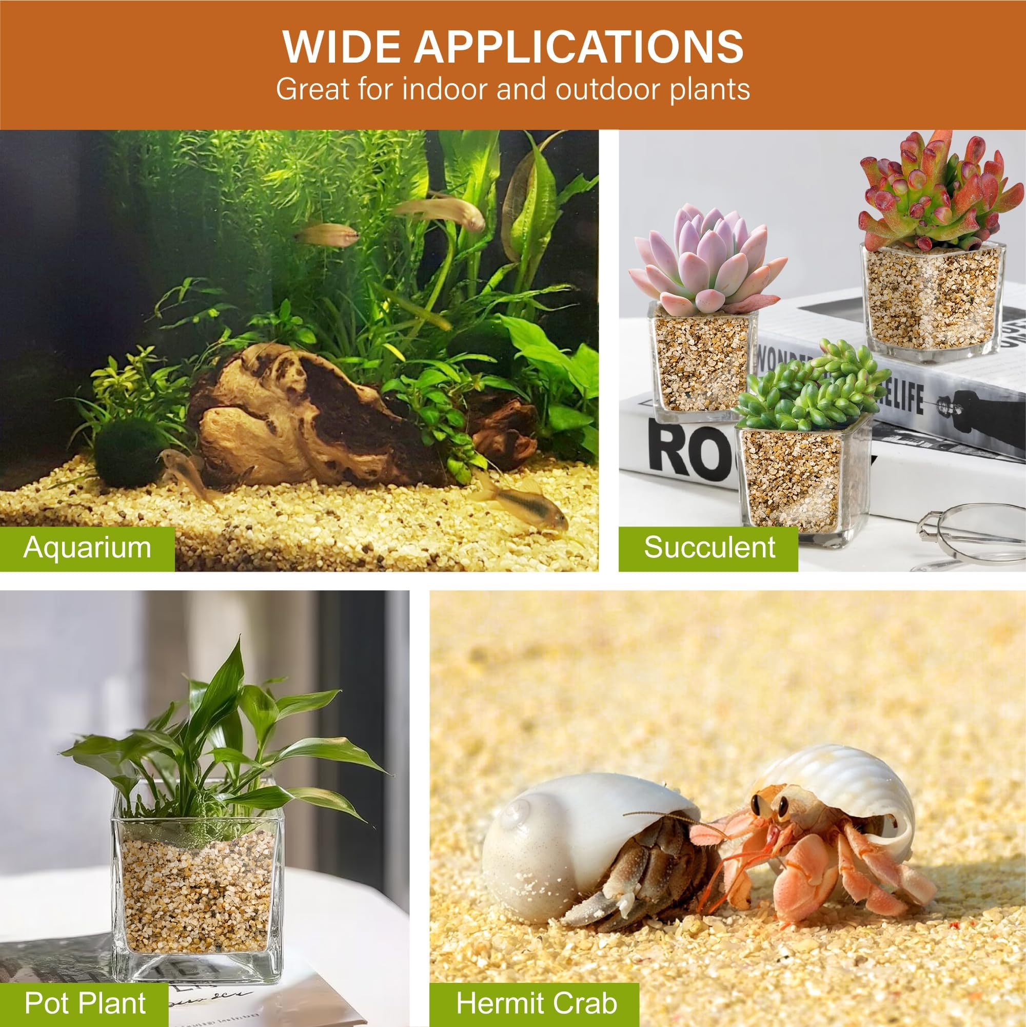 NUPICK sand can be rinsed to reveal natural color and brightness.
