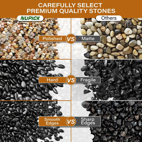 NUPICK river rocks for fish tanks create natural decor with easy upkeep