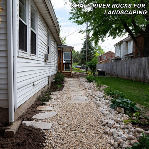 NUPICK river rocks garden landscaping; durable decorative layer.