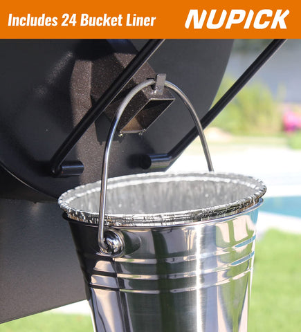 NUPICK stackable liners for easy storage and disposal after grilling.