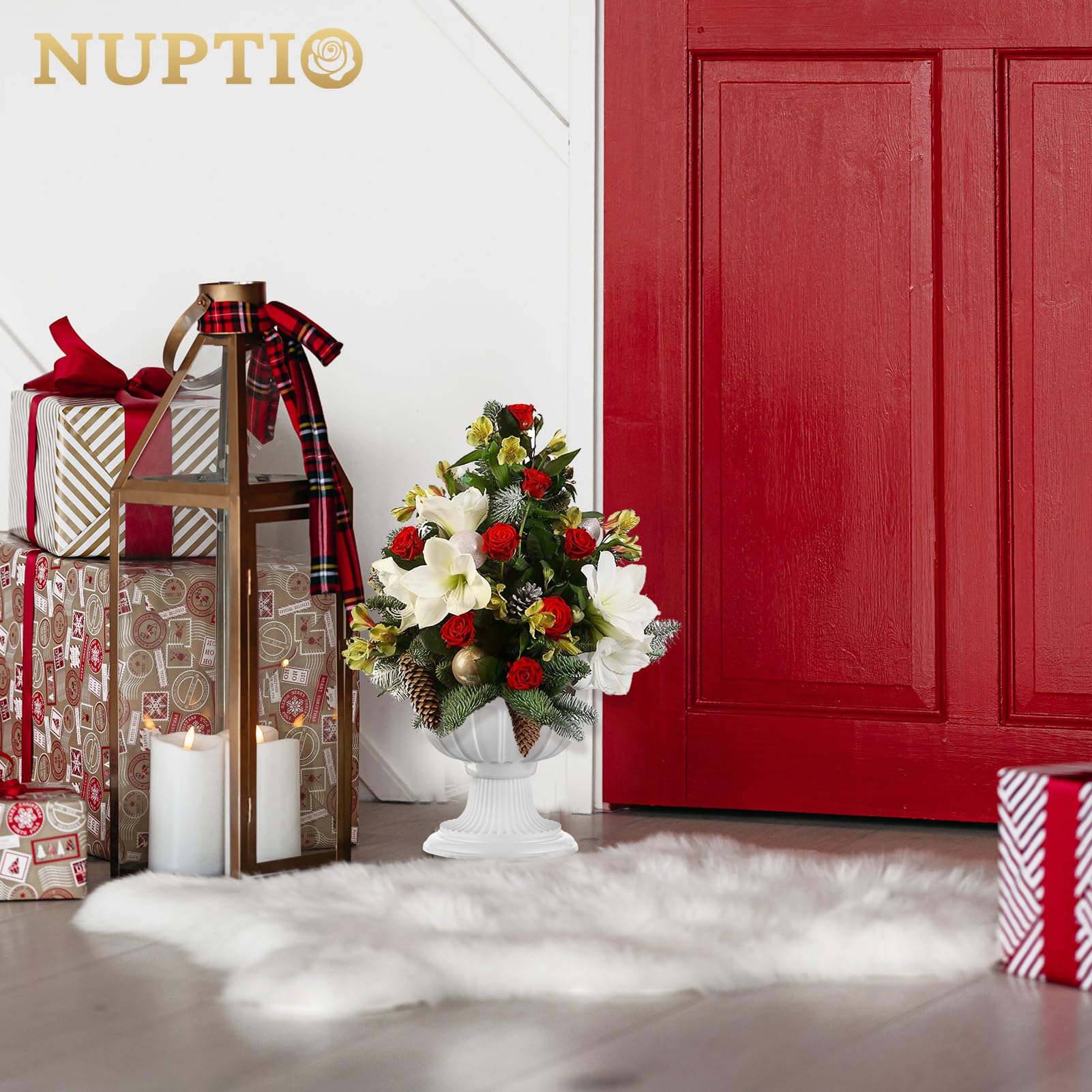 NUPTIO classic urn planter two-piece assembly for easy setup