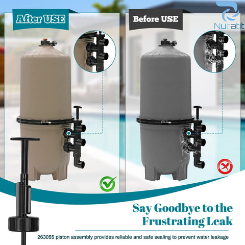 NURATIT 263055 fits Pentair backwash valves with reliable operation