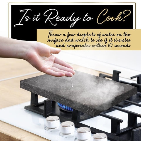 NutriChef grilling on lava stone demonstrates maximum heat for quick sear.