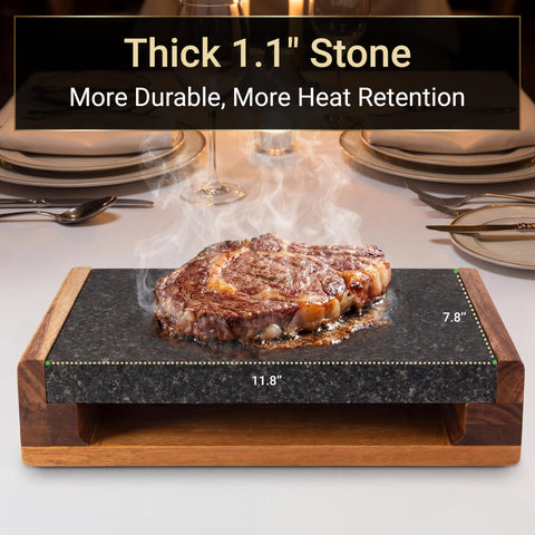 NutriChef stainless steel knives included for precise carving and serving.