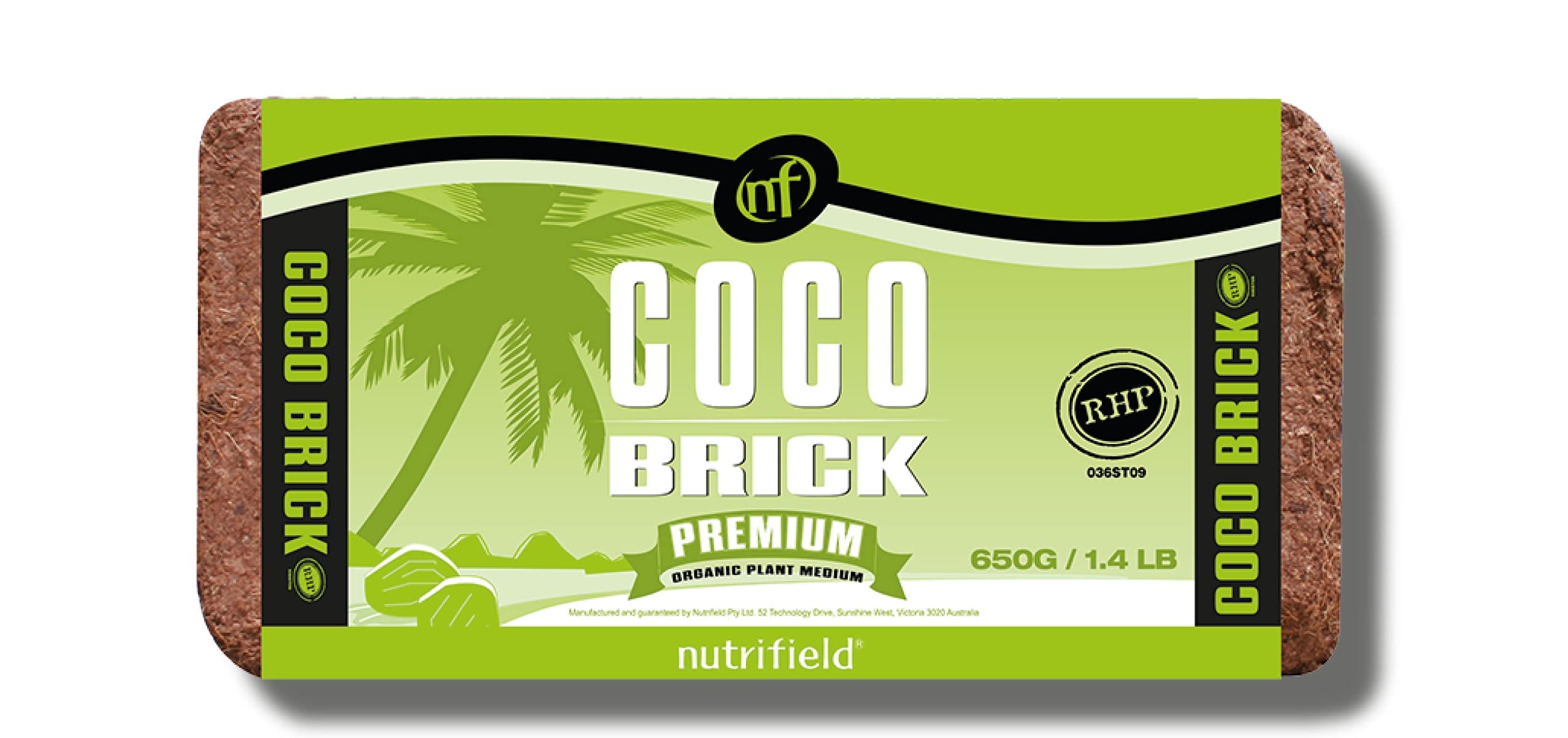 Nutrifield Coco Coir Brick compressed block; easy to transport for gardening