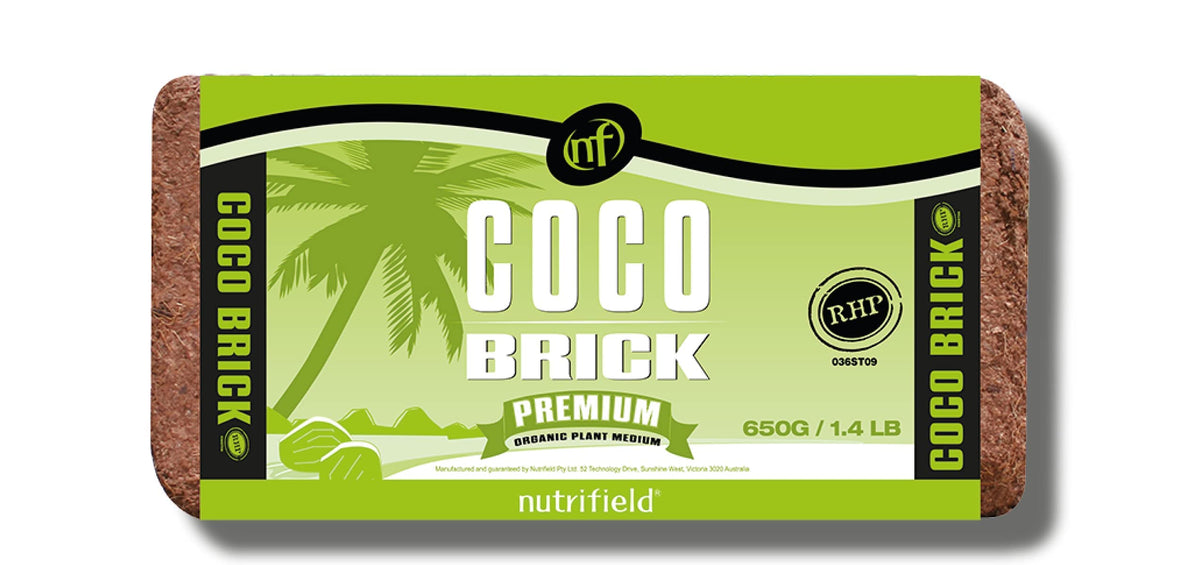 Nutrifield Coco Coir Brick compressed block; easy to transport for gardening